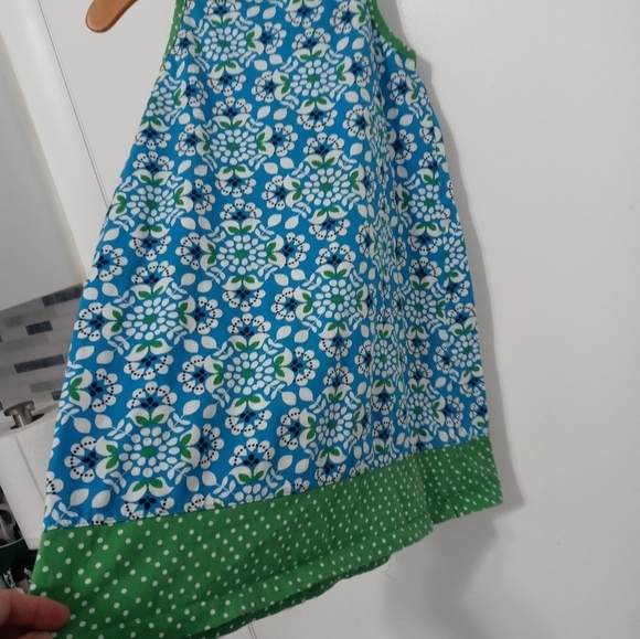 Hanna Andersson Girl's 6-8yrs (120cm) Floral Polka Dot Below the knee Tank Dress - Picture 6 of 6
